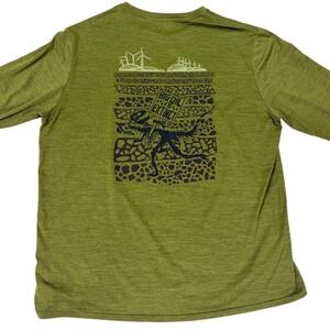 Patagonia Shirt Mens Large Green Big Oil is Extinct Responsibili-T Long Sleeve